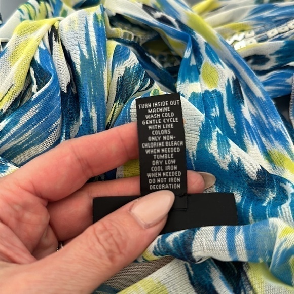 INC International Concepts Sheer Coverup with Silver Sequin Detail - Picture 8 of 8